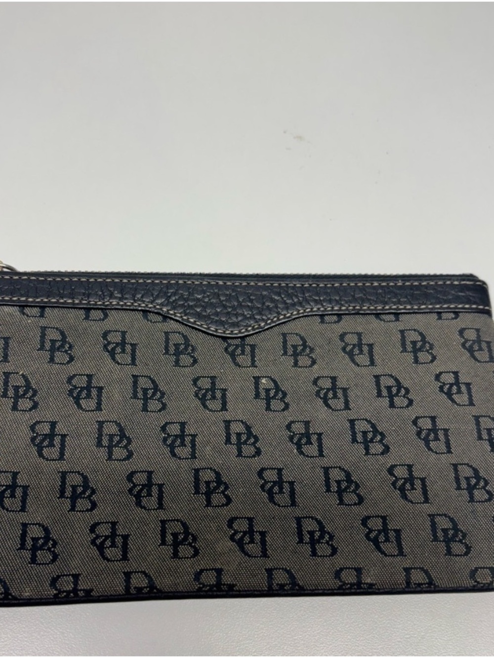 Vintage Dooney & Bourke Monogram Zip Pouch / Clutch